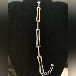 Silpada sterling Hammered triple link bracelet